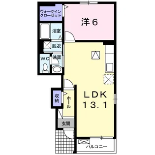 ヴィラ サンライズ ドリームⅢ【1階】の間取り