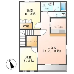 SKY HAWK(スカイホーク)【2階】の間取り