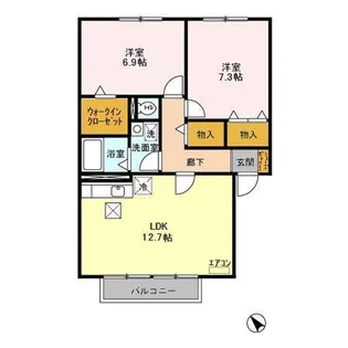神栖町モンプチ【1階】の間取り