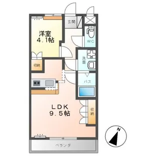 エスポアールB【2階】の間取り