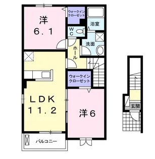 ヴェスティートⅢ【2階】の間取り