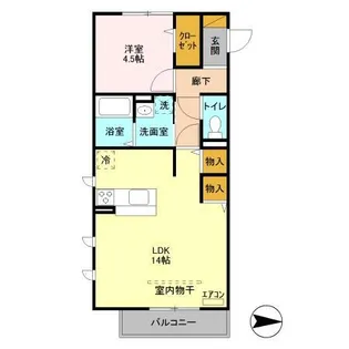 ヒル ヴァレイ A【3階】の間取り