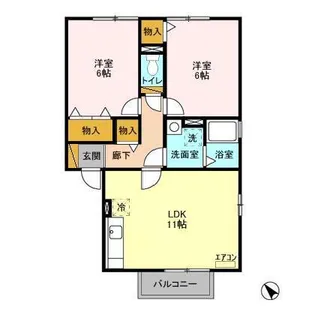 ハイツマールコリーナ【2階】の間取り