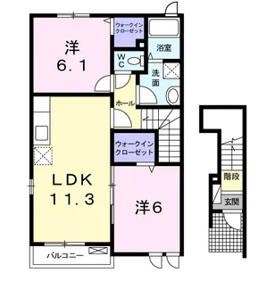 ベル・ソレイユⅡ【2階】の間取り