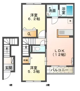 メゾン ポルテ【2階】の間取り
