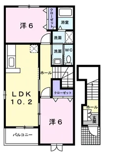 アルカンシエルⅢ【2階】の間取り