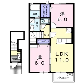 アミーチ Ⅳ【2階】の間取り