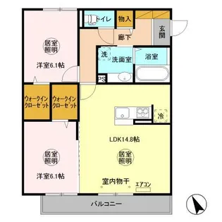 サンク・レーブ A【3階】の間取り