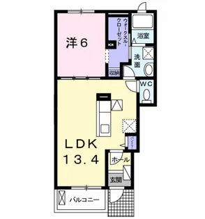 アムール下津Ⅱ【1階】の間取り