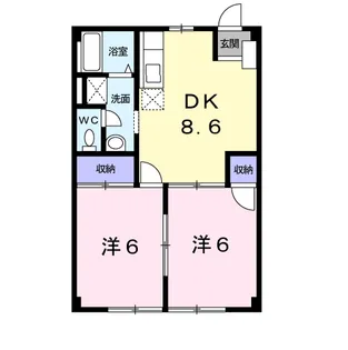 カーサ・ハル美【1階】の間取り