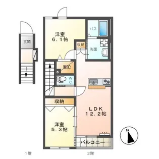 サニーコート【2階】の間取り