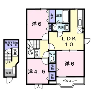 スウィート オーシャンC【2階】の間取り