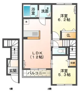シャロームコートJ【2階】の間取り