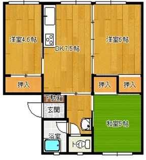 コスモシティ大野原【B401号室】の間取り