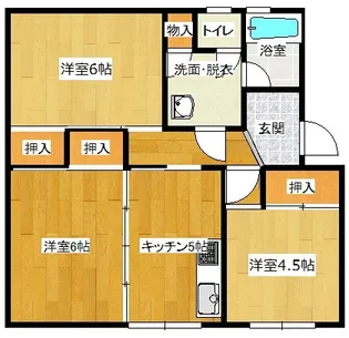 知手マンション【308号室】の間取り