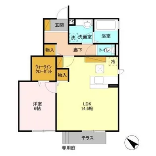 ヴェスタ A【1階】の間取り