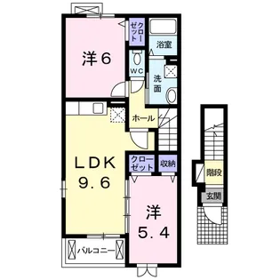 ヒル クレイン Ⅱ【2階】の間取り
