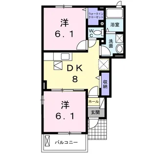 クラール・イリサⅡ【1階】の間取り