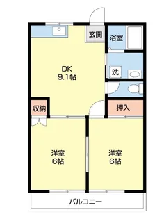 ファーストハイツ鳩塚【103号室】の間取り