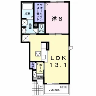 コンフォルターブル鹿嶋Ⅱ【1階】の間取り