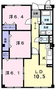 パレス オダ【3階】の間取り
