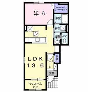 CASA二本松3【1階】の間取り