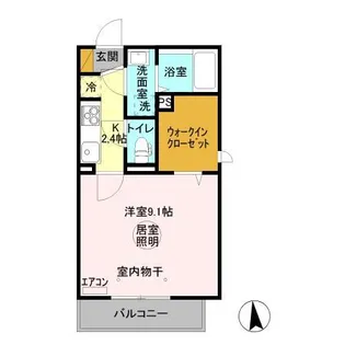 フォレストメゾン堀割【2階】の間取り