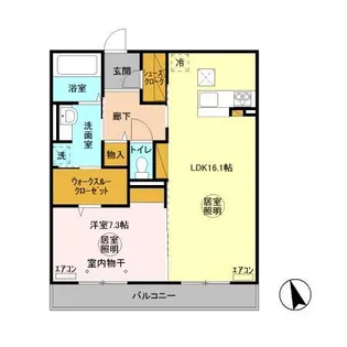 Casa(カーサ) EXE A(エグゼエー)【1階】の間取り