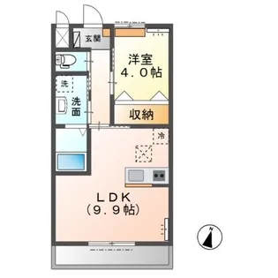 高尾崎 NEW TOWN La・Terre J【1階】の間取り