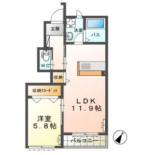 メゾン ハピネス【1階】の間取り