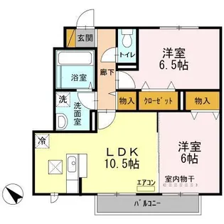 ラヴェスト・コート D【1階】の間取り