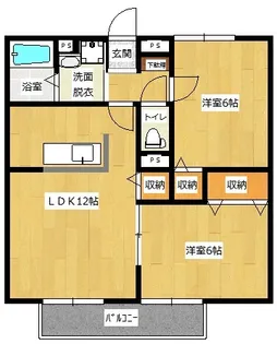 ニューポート参番館【201号室】の間取り