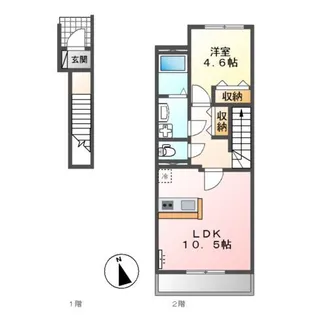 West Valley MOTO Ⅲ【2階】の間取り