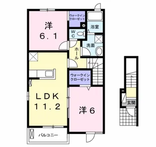 アクアポートⅠ【2階】の間取り