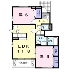 フェリーチェ【1階】の間取り