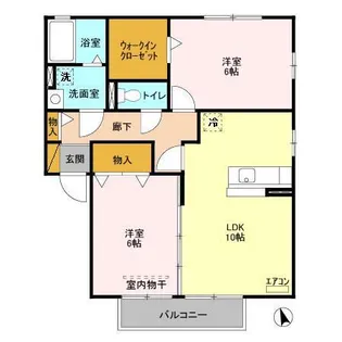 ウィルスクエア B【2階】の間取り