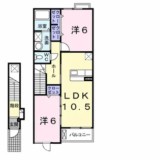 サンリット アヴェニュー【2階】の間取り