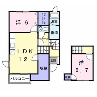 フォンテーヌ・Ⅲ【2階】の間取り