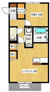 ヒルズ長栖【301号室】の間取り