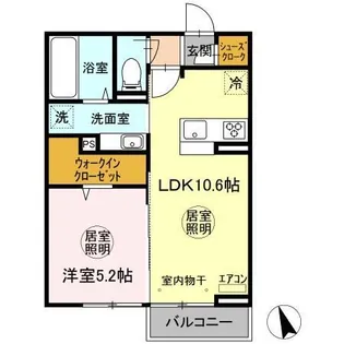 コージーコート・エーデル【2階】の間取り