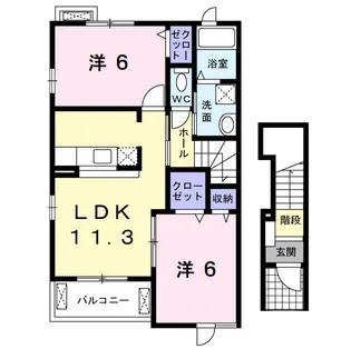 サザン・ヒル【2階】の間取り