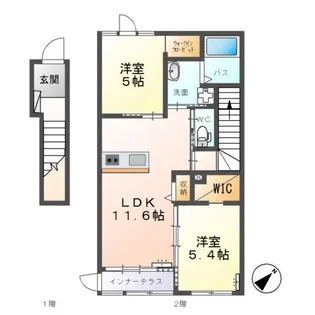 ピュアグレース【2階】の間取り
