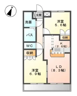 クリアーメゾンB・S【2階】の間取り