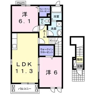 サンフィオーレ B【2階】の間取り