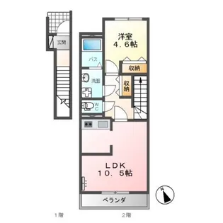 Durate Reve(ドゥラ レーヴ)【2階】の間取り