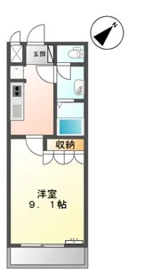 メルヴェール知手【2階】の間取り