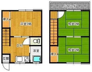 宝コーポB棟【C号室】の間取り