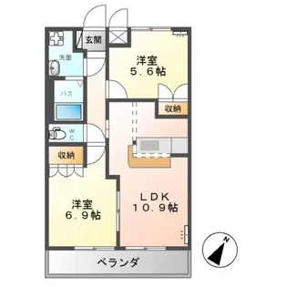 エスポアールA【2階】の間取り