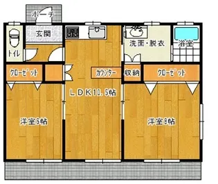 ヒルズ柳川【102号室】の間取り