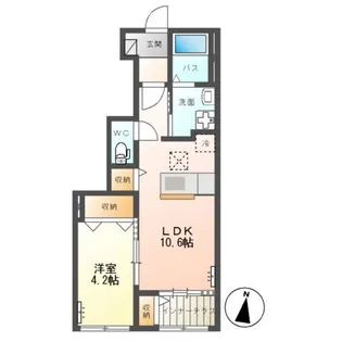 ボヌール【1階】の間取り